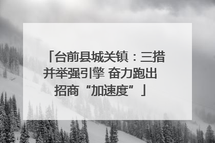 台前县城关镇：三措并举强引擎 奋力跑出招商“加速度”