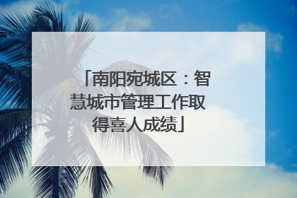 南阳宛城区：智慧城市管理工作取得喜人成绩
