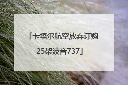 卡塔尔航空放弃订购25架波音737