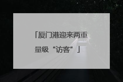 厦门港迎来两重量级“访客”