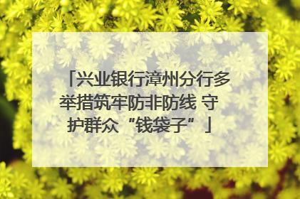 兴业银行漳州分行多举措筑牢防非防线 守护群众“钱袋子”