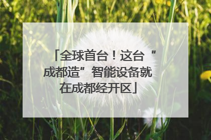 全球首台！这台“成都造”智能设备就在成都经开区