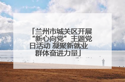 兰州市城关区开展“新心向党”主题党日活动 凝聚新就业群体奋进力量
