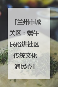兰州市城关区：端午民俗进社区 传统文化润民心