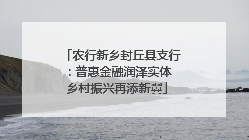 农行新乡封丘县支行：普惠金融润泽实体 乡村振兴再添新翼