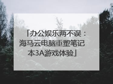办公娱乐两不误：海马云电脑重塑笔记本3A游戏体验