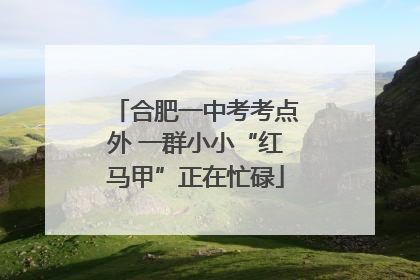 合肥一中考考点外 一群小小“红马甲”正在忙碌
