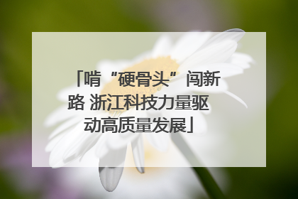 啃“硬骨头”闯新路 浙江科技力量驱动高质量发展