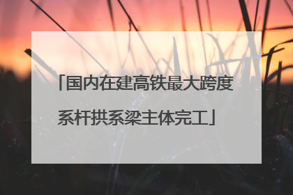 国内在建高铁最大跨度系杆拱系梁主体完工