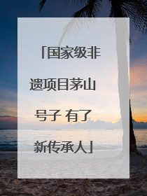 国家级非遗项目茅山号子 有了新传承人