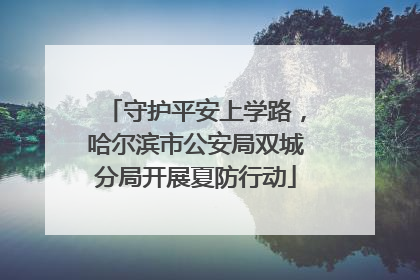 守护平安上学路，哈尔滨市公安局双城分局开展夏防行动