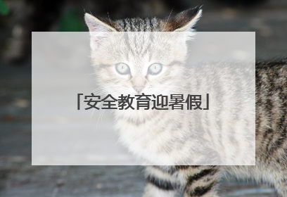 安全教育迎暑假