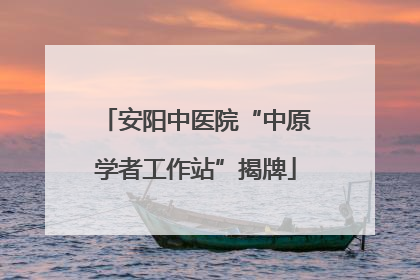 安阳中医院“中原学者工作站”揭牌