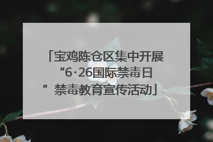 宝鸡陈仓区集中开展“6･26国际禁毒日”禁毒教育宣传活动