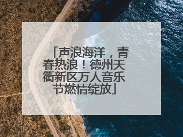 声浪海洋，青春热浪！德州天衢新区万人音乐节燃情绽放