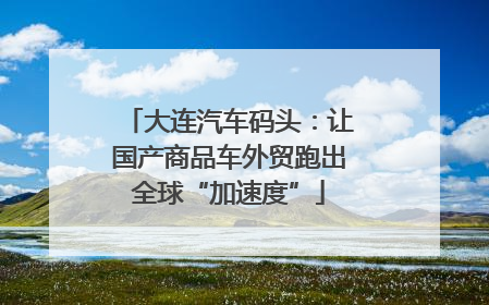 大连汽车码头：让国产商品车外贸跑出全球“加速度”
