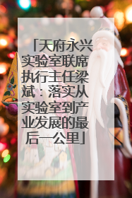天府永兴实验室联席执行主任梁斌：落实从实验室到产业发展的最后一公里