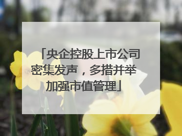 央企控股上市公司密集发声，多措并举加强市值管理