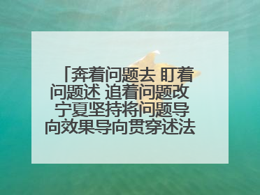 奔着问题去 盯着问题述 追着问题改 宁夏坚持将问题导向效果导向贯穿述法工作始终