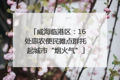 威海临港区：16处惠农便民摊点群托起城市“烟火气”