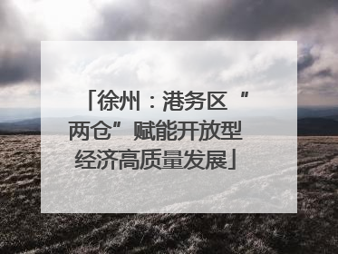 徐州：港务区“两仓”赋能开放型经济高质量发展