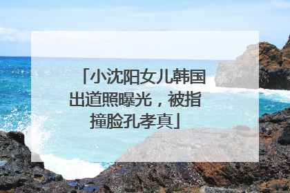 小沈阳女儿韩国出道照曝光，被指撞脸孔孝真