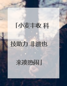 小麦丰收 科技助力 非遗也来凑热闹