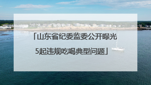 山东省纪委监委公开曝光5起违规吃喝典型问题