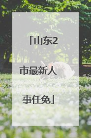 山东2市最新人事任免