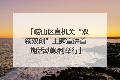 崂山区直机关“双领双创”主题宣讲首期活动顺利举行