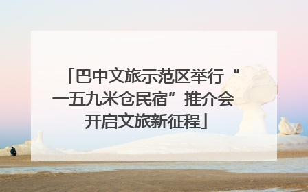 巴中文旅示范区举行“一五九米仓民宿”推介会 开启文旅新征程