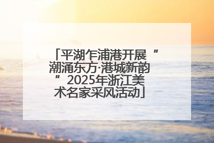 平湖乍浦港开展“潮涌东方·港城新韵”2025年浙江美术名家采风活动