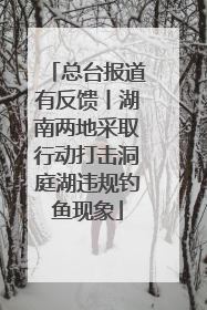 总台报道有反馈丨湖南两地采取行动打击洞庭湖违规钓鱼现象