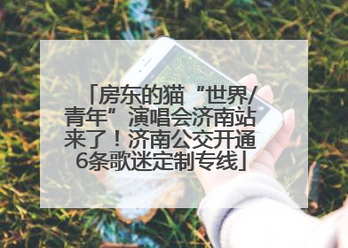 房东的猫“世界/青年”演唱会济南站来了！济南公交开通6条歌迷定制专线