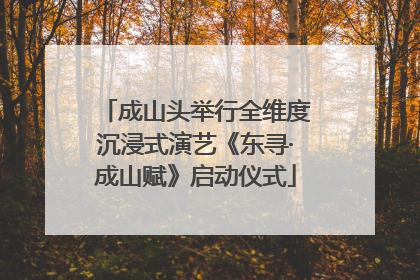 成山头举行全维度沉浸式演艺《东寻·成山赋》启动仪式