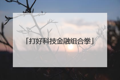 打好科技金融组合拳