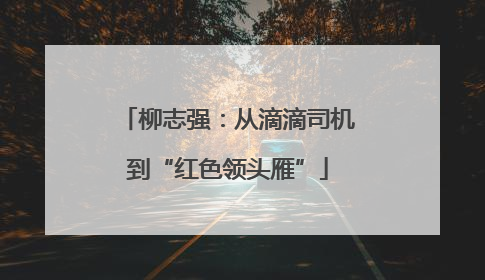 柳志强：从滴滴司机到“红色领头雁”