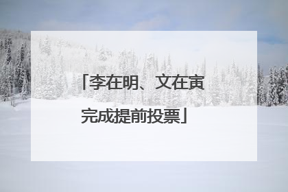 李在明、文在寅完成提前投票