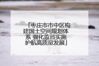 枣庄市市中区构建国土空间规划体系 强化监督实施护航高质量发展