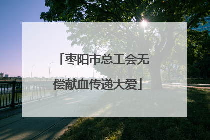 枣阳市总工会无偿献血传递大爱