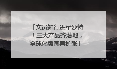 文员知行进军沙特！三大产品齐落地，全球化版图再扩张