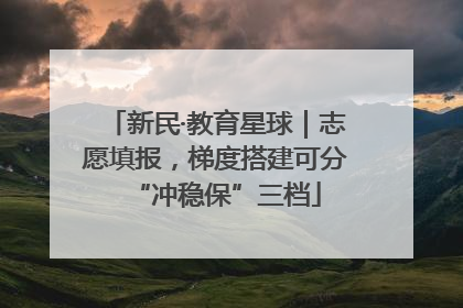 新民·教育星球｜志愿填报，梯度搭建可分“冲稳保”三档