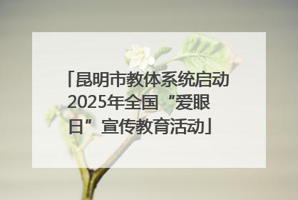 昆明市教体系统启动2025年全国“爱眼日”宣传教育活动