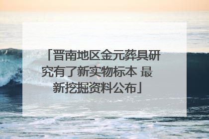 晋南地区金元葬具研究有了新实物标本 最新挖掘资料公布