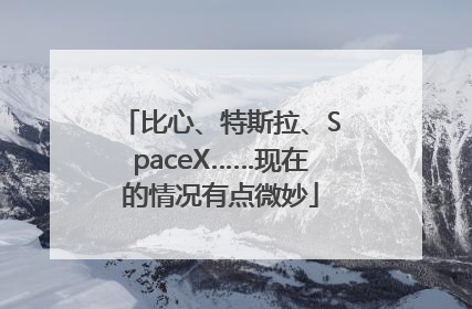 比心、特斯拉、SpaceX……现在的情况有点微妙