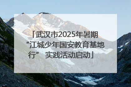 武汉市2025年暑期“江城少年国安教育基地行” 实践活动启动