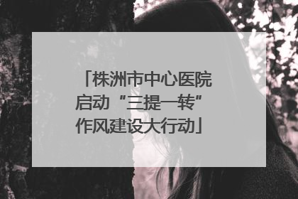 株洲市中心医院启动“三提一转”作风建设大行动