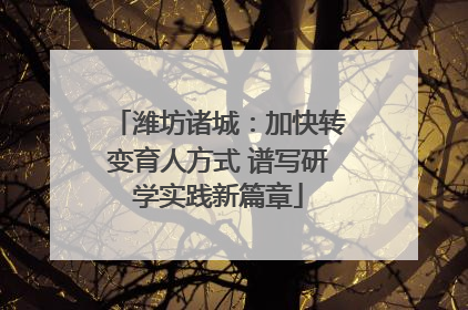 潍坊诸城：加快转变育人方式 谱写研学实践新篇章
