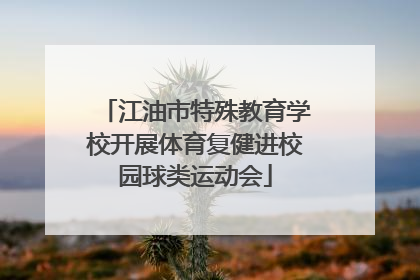 江油市特殊教育学校开展体育复健进校园球类运动会