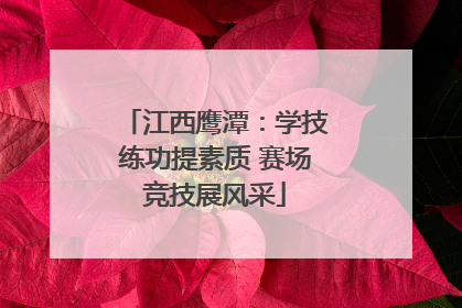 江西鹰潭：学技练功提素质 赛场竞技展风采
